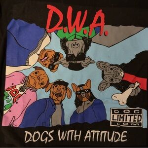 Dogs with Attitude Graphic Tee - Black